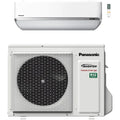 Panasonic varmepumpe med udedel og indedel, hvid model med R32 kølemiddel og inverterteknologi.