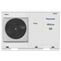 Panasonic udedel til varmepumpe i hvidt metal med R32 kølemiddel og Inverter-teknologi.